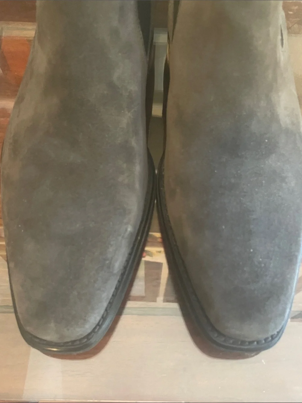 Men's Chelsea Boots - Gray Suede
